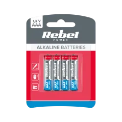 Baterie alkaliczne REBEL LR03 4szt/bl.