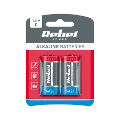 Baterie alkaliczne REBEL LR14 2szt/bl.