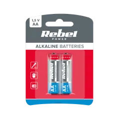 Baterie alkaliczne REBEL LR6 2szt/bl.