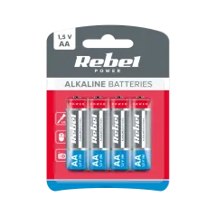 Baterie alkaliczne REBEL LR6 4szt/bl.