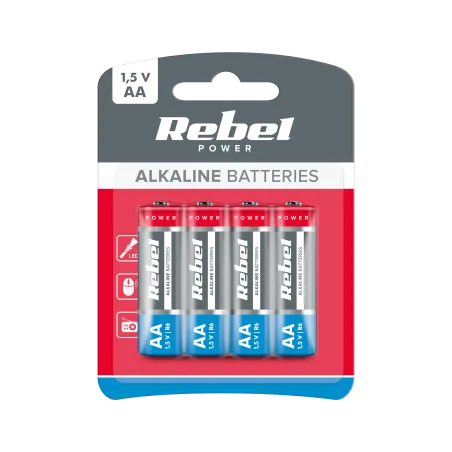 Baterie alkaliczne REBEL LR6 4szt/bl.