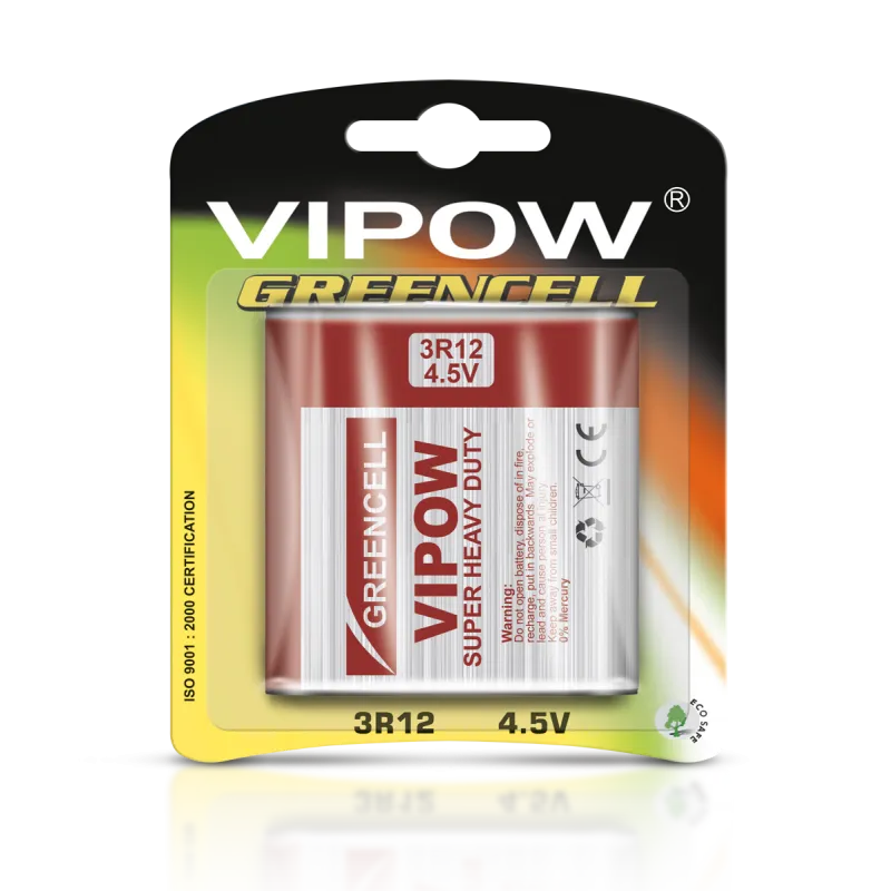 Baterie cynkowo węglowe VIPOW 3R12 1szt/bl.