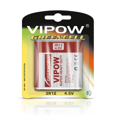 Baterie cynkowo węglowe VIPOW 3R12 1szt/bl.