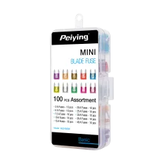 Bezpieczniki samochodowe mini box 100szt.