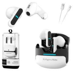 Bezprzewodowe słuchawki douszne Kruger&Matz M8 - kolor biały