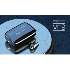Bezprzewodowe słuchawki douszne z power bankiem Kruger&Matz M19