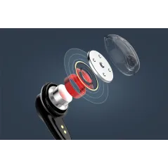 Bezprzewodowe słuchawki douszne z power bankiem Kruger&Matz M6 - kolor czarny