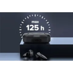 Bezprzewodowe słuchawki douszne z power bankiem Kruger&Matz M6 - kolor czarny