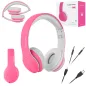 Bezprzewodowe słuchawki nauszne dla dzieci Kruger&Matz model Street Kids , kolor różowy