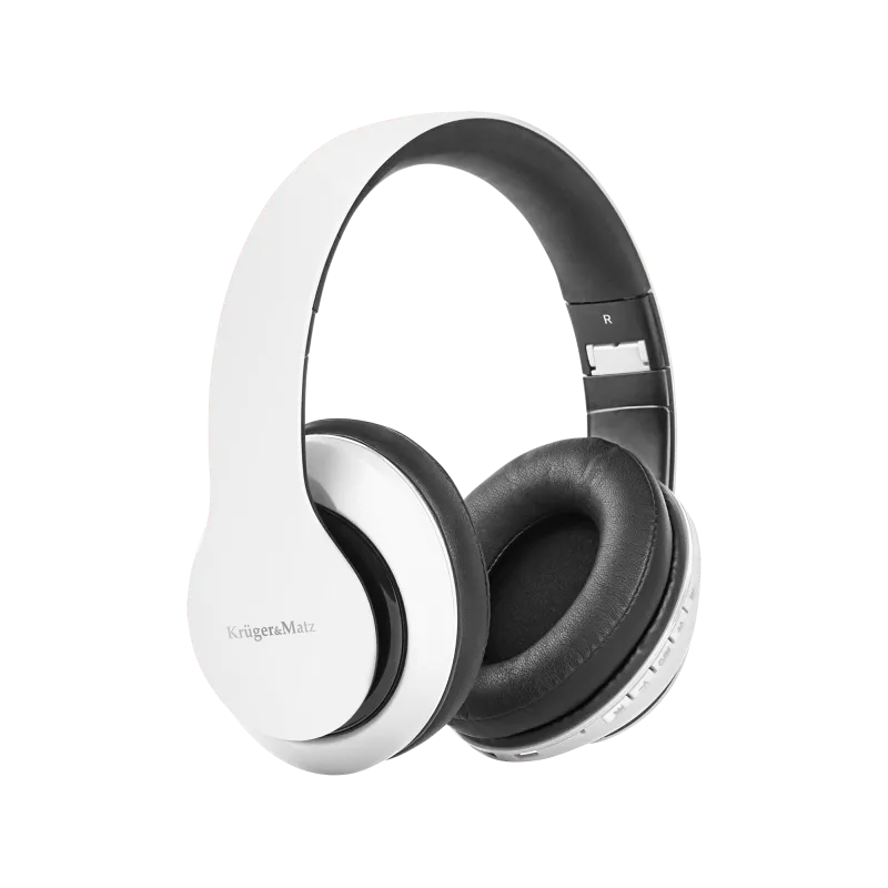 Bezprzewodowe słuchawki nauszne Kruger&Matz model Street 2 Wireless, kolor biały
