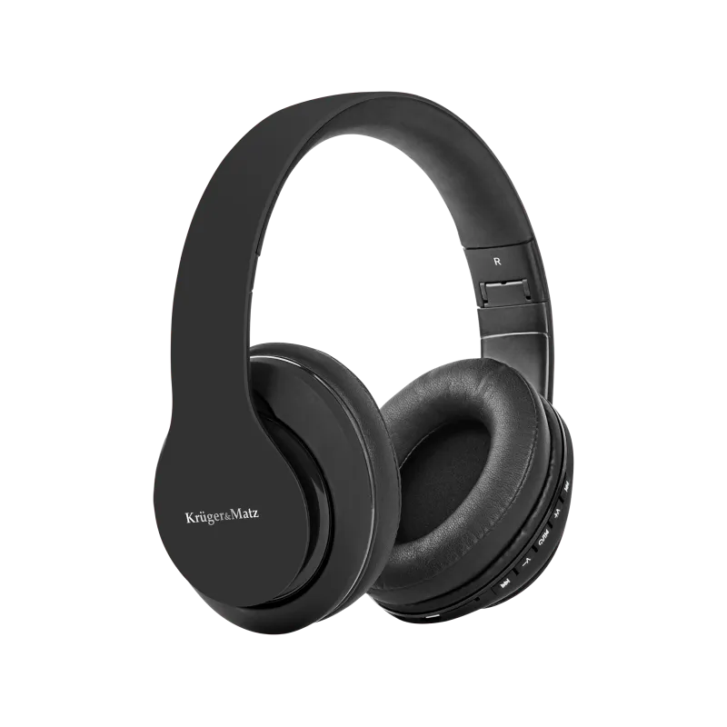 Bezprzewodowe słuchawki nauszne Kruger&Matz model Street 2 Wireless, kolor czarny