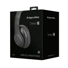 Bezprzewodowe słuchawki nauszne Kruger&Matz model Street 3 Wireless, kolor czarny