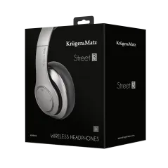 Bezprzewodowe słuchawki nauszne Kruger&Matz model Street 3 Wireless, kolor grafitowy