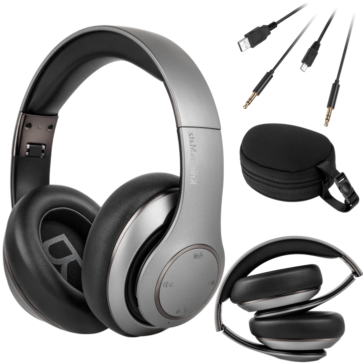 Bezprzewodowe słuchawki nauszne Kruger&Matz model Street 3 Wireless, kolor grafitowy Bezprzewodowe słuchawki nauszne Kruger&Matz model Street 3 Wireless, kolor grafitowy