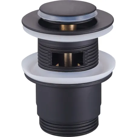 Korek klik-klak mały z tuleją mosiężną czarny Duro