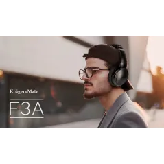 Bezprzewodowe słuchawki nauszne z ANC Kruger&Matz F3A