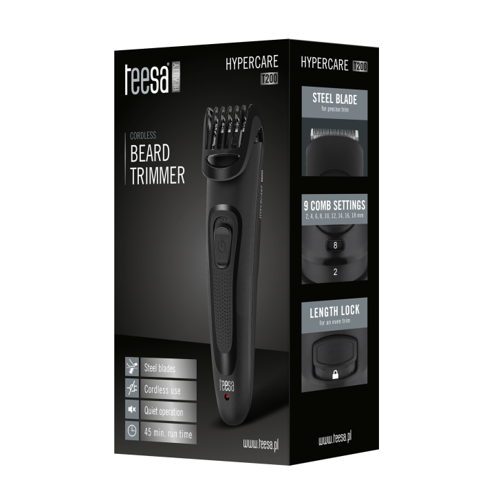 Bezprzewodowy trymer do brody HYPERCARE T200 Bezprzewodowy trymer do brody HYPERCARE T200