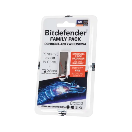 Bitdefender Family Pack na 1 rok + pendrive 32GB