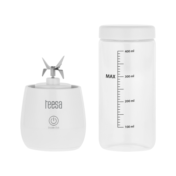 Blender bezprzewodowy, szklany kubek, 450ml, 100W , 6 noży Blender bezprzewodowy, szklany kubek, 450ml, 100W , 6 noży