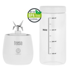 Blender bezprzewodowy, szklany kubek, 450ml, 100W , 6 noży