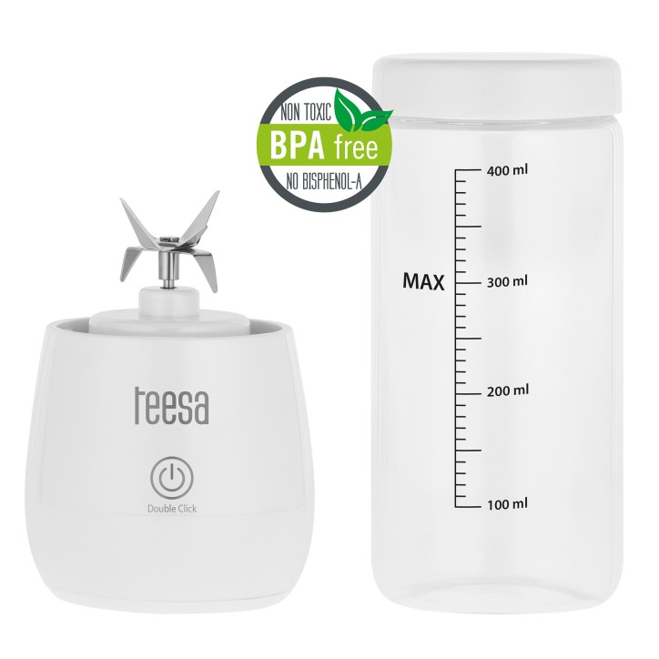 Blender bezprzewodowy, szklany kubek, 450ml, 100W , 6 noży Blender bezprzewodowy, szklany kubek, 450ml, 100W , 6 noży