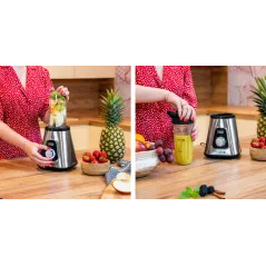 Blender kielichowy EASY EXPERT GO 1300W , szklany kielich 1,5L + kubek podróżny 600 ml