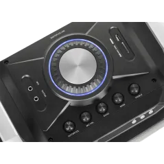 Boombox z funkcją Bluetooth i karaoke, radiem FM i mikrofonem