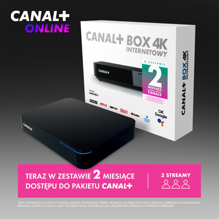 Canal+ BOX 4k z AndroidBox i pakietem TV Canal+ BOX 4k z AndroidBox i pakietem TV