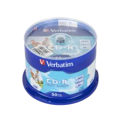 CD-R VERBATIM 700MB 52x PRINTABLE AZO FULLCAKE 50szt.