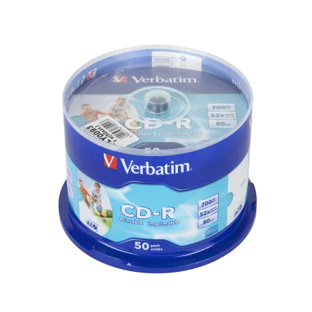 CD-R VERBATIM 700MB 52x PRINTABLE AZO FULLCAKE 50szt.