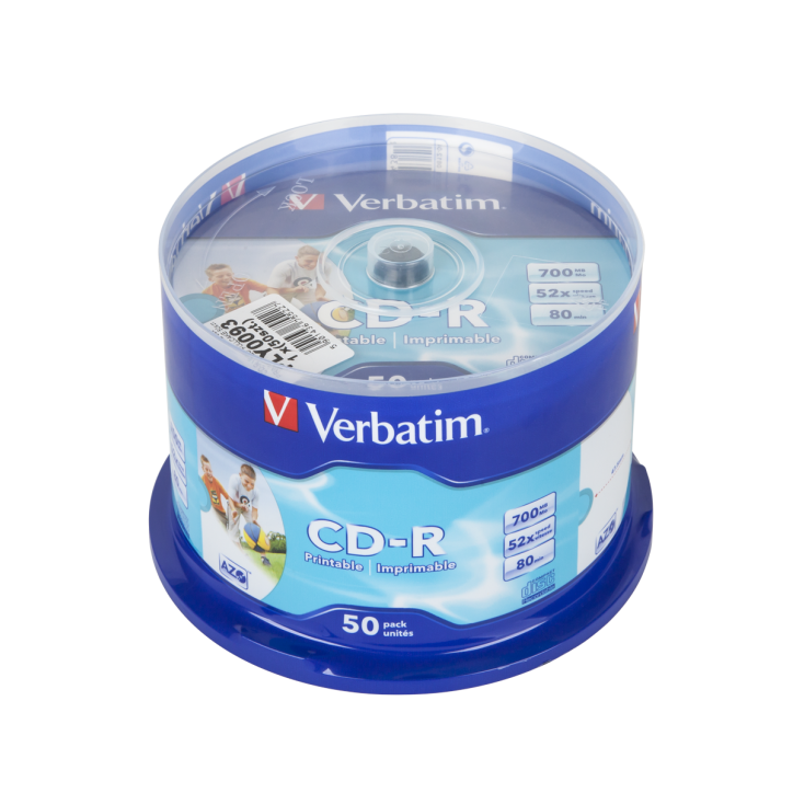 CD-R VERBATIM 700MB 52x PRINTABLE AZO FULLCAKE 50szt. CD-R VERBATIM 700MB 52x PRINTABLE AZO FULLCAKE 50szt.
