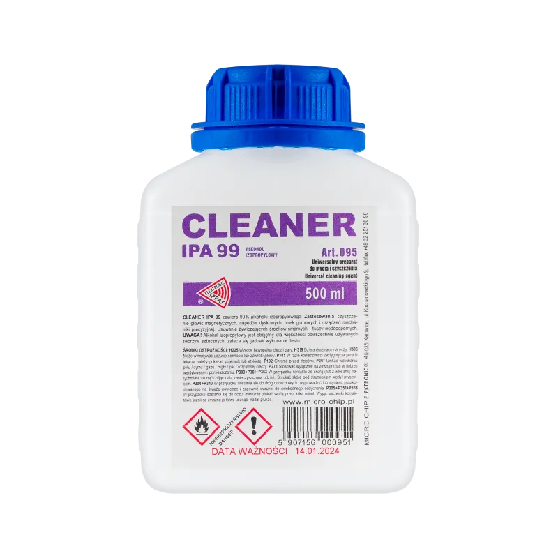 Cleanser IPA 99 500 ml MICROCHIP ART.095 Cleanser IPA 99 500 ml MICROCHIP ART.095