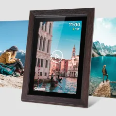Cyfrowa ramka Kruger&Matz na zdjęcia FRAMEO Wi-Fi 10,1" drewniana ramka