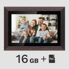 Cyfrowa ramka Kruger&Matz na zdjęcia FRAMEO Wi-Fi 10,1" drewniana ramka
