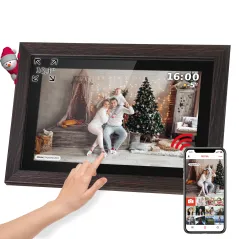 Cyfrowa ramka Kruger&Matz na zdjęcia FRAMEO Wi-Fi 10,1" drewniana ramka