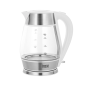 Czajnik elektryczny TEESA, szklany + inox, 2200 W, biały, 1,7 L Czajnik elektryczny TEESA, szklany + inox, 2200 W, biały, 1,7 L