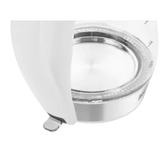 Czajnik elektryczny TEESA, szklany + inox, 2200 W, biały, 1,7 L