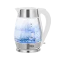 Czajnik elektryczny TEESA, szklany + inox, 2200 W, biały, 1,7 L Czajnik elektryczny TEESA, szklany + inox, 2200 W, biały, 1,7 L
