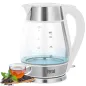 Czajnik elektryczny TEESA, szklany + inox, 2200 W, biały, 1,7 L Czajnik elektryczny TEESA, szklany + inox, 2200 W, biały, 1,7 L
