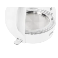 Czajnik elektryczny TEESA, szklany, 1650 W, biały, 1 L