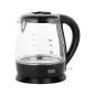 Czajnik elektryczny TEESA, szklany, 1650 W, czarny, 1 L