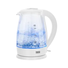 Czajnik elektryczny TEESA, szklany, 2000 W, biały, 1,7 L