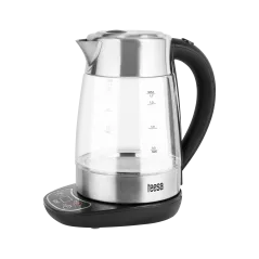 Czajnik elektryczny z regulacją temperatury,TEESA, szklany + inox, 2200W, 1,7L , LED