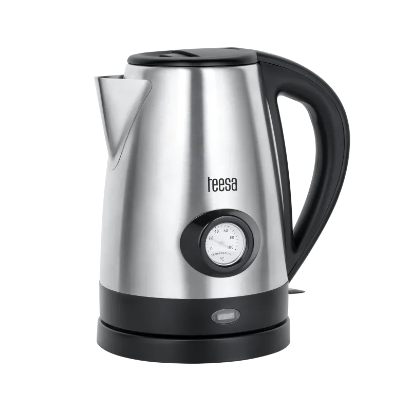 Czajnik elektryczny z wskaźnikiem temperatury wody, TEESA, stal nierdzewna, 2200W, 1,7L Czajnik elektryczny z wskaźnikiem temperatury wody, TEESA, stal nierdzewna, 2200W, 1,7L