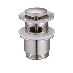 Korek klik-klak mały z tuleją mosiężną Duro stal szczotkowana