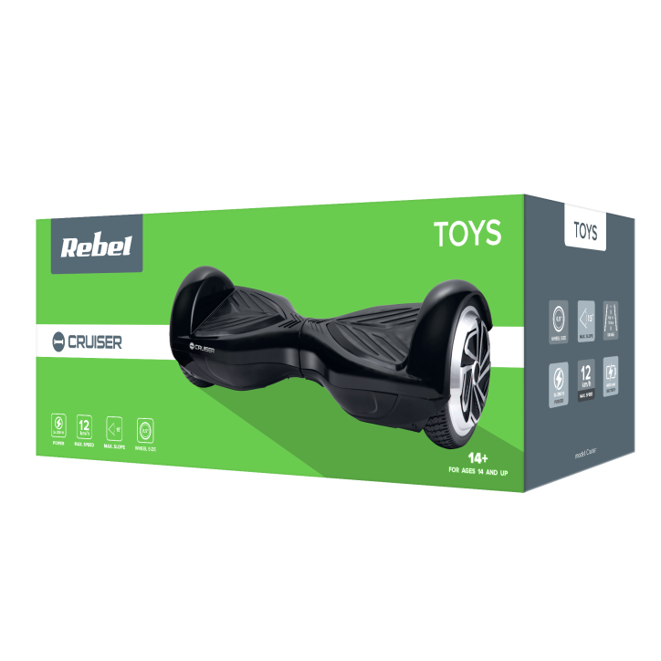 Deskorolka elektryczna Rebel Cruiser Black