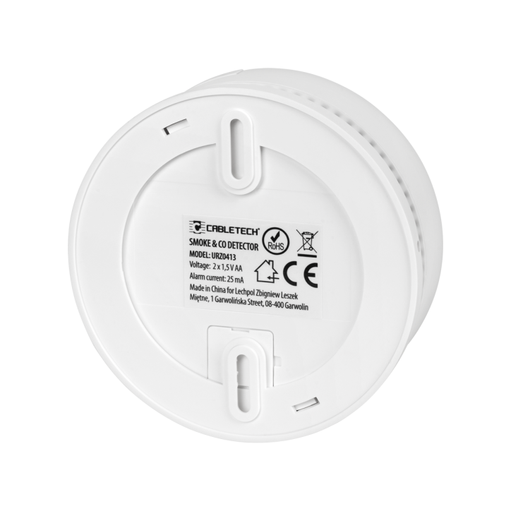 Detektor czadu i dymu (2 w 1) 2xR6 (3 V) Cabletech Detektor czadu i dymu (2 w 1) 2xR6 (3 V) Cabletech