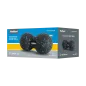 Duoball podwójna piłka do masażu 12cm, kolor czarno-niebieski, materiał EPP, REBEL ACTIVE Duoball podwójna piłka do masażu 12cm, kolor czarno-niebieski, materiał EPP, REBEL ACTIVE