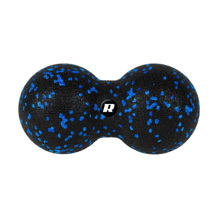 Duoball podwójna piłka do masażu 8cm, kolor czarno-niebieski, materiał EPP, REBEL ACTIVE Duoball podwójna piłka do masażu 8cm, kolor czarno-niebieski, materiał EPP, REBEL ACTIVE