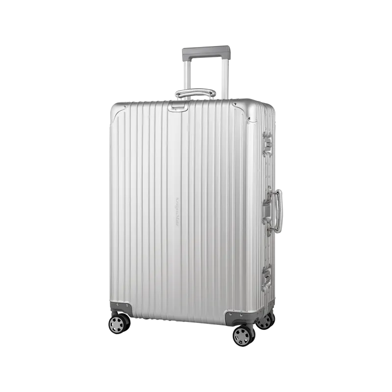 Duża walizka aluminiowa na kółkach Kruger&Matz srebrna